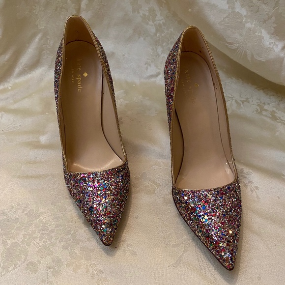 kate spade Shoes - New Kate Spade NY Licorice Multi Glitter 7.5 Pumps